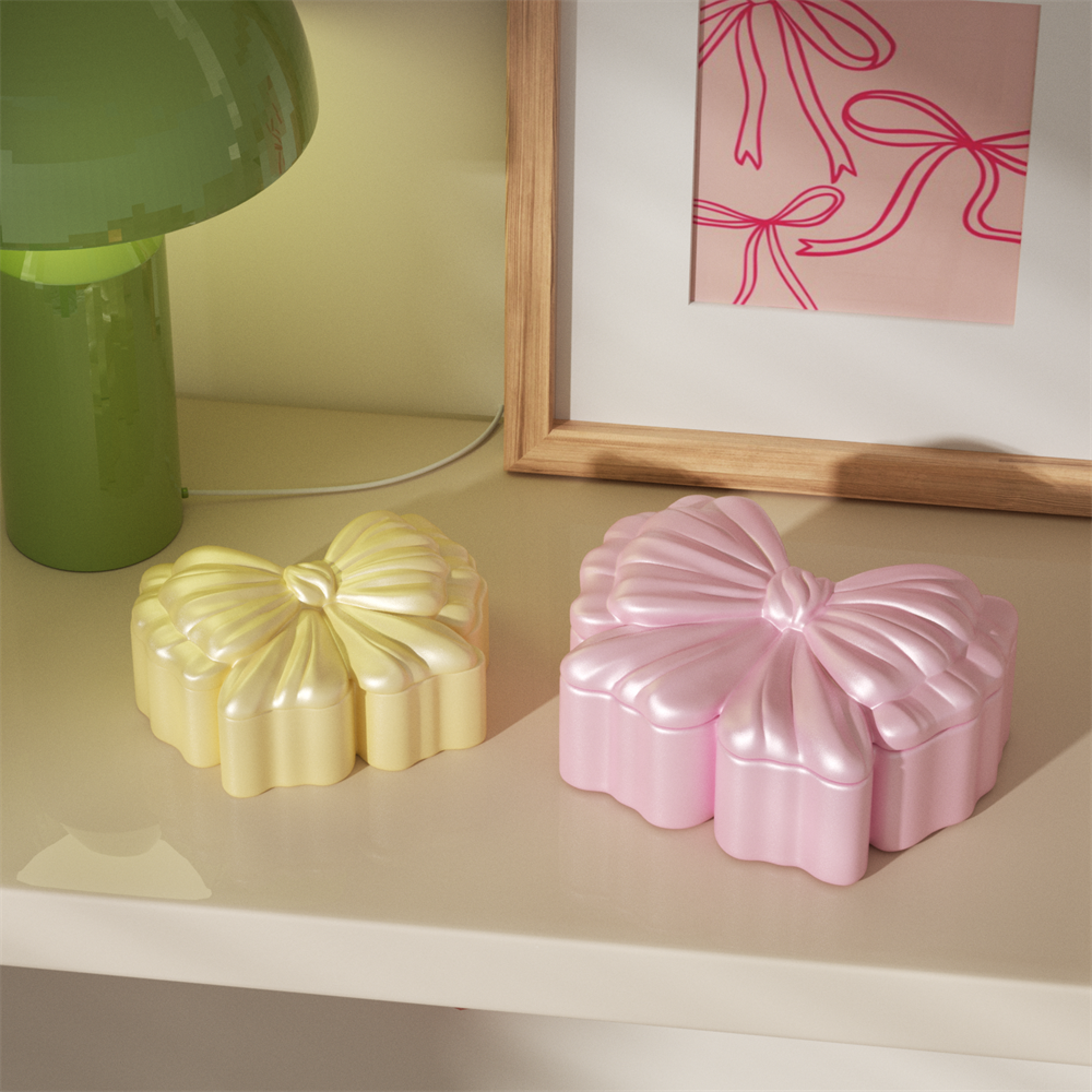 Candle Supplies Jars - Bow Storage Box Concrete Silicone Mold
