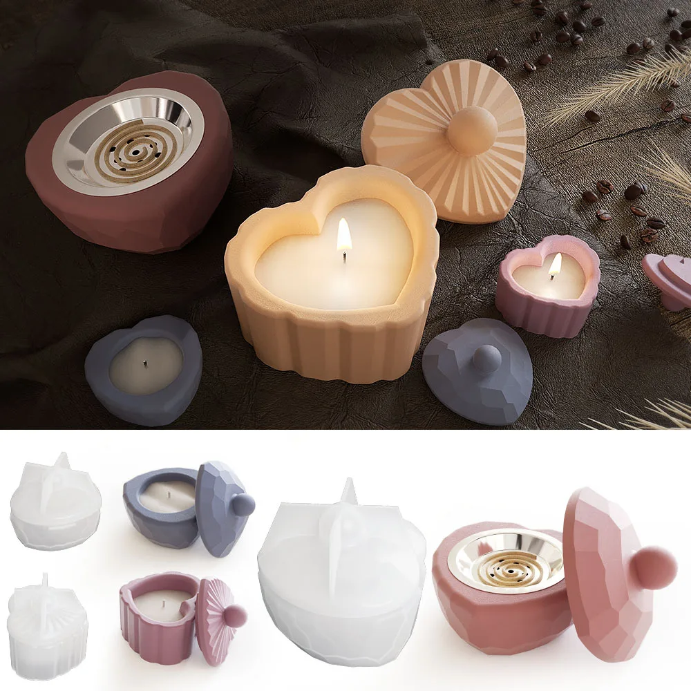 Candle Supplies Jars - Strip Love Shape Candlestick Molds Candle