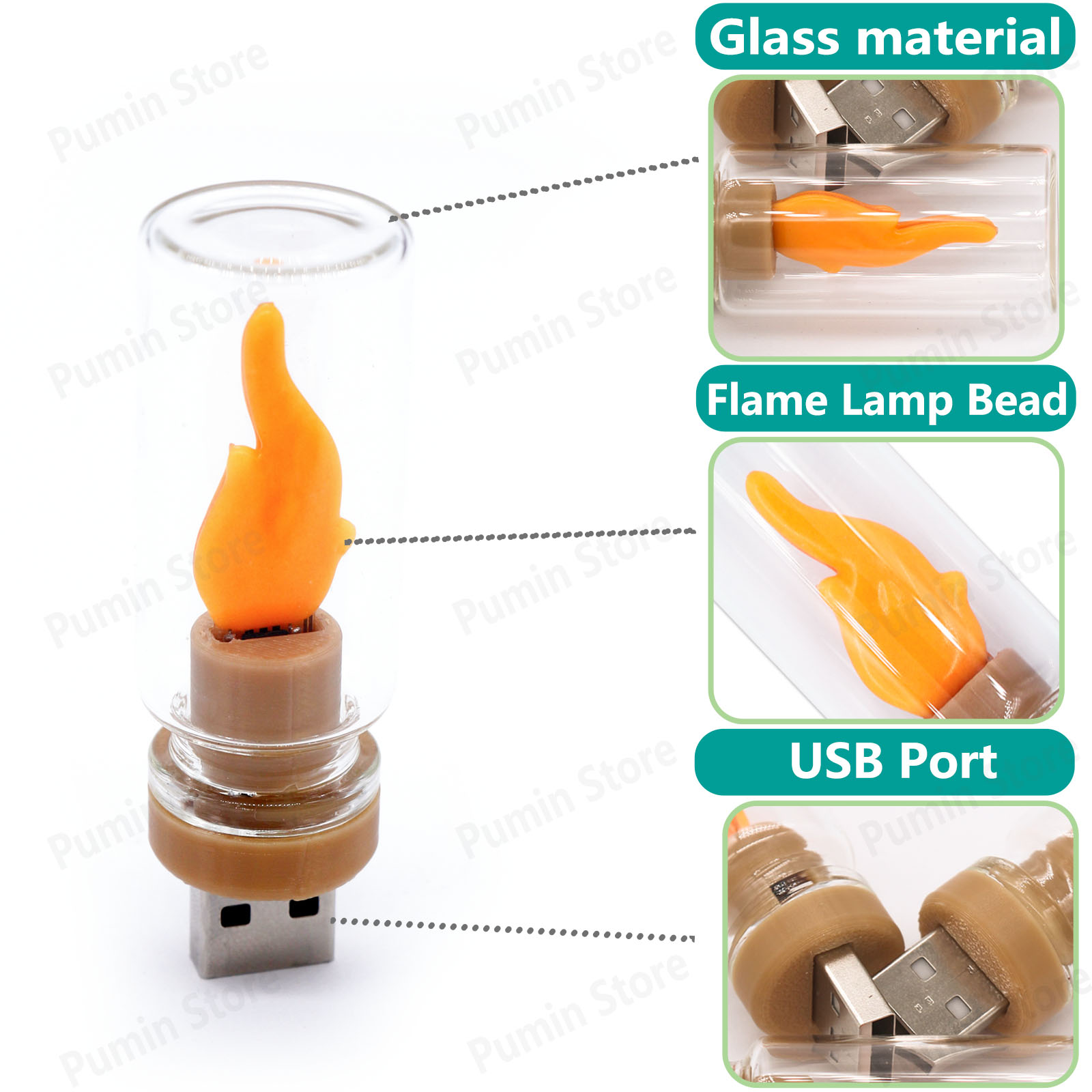 5V  LED USB interfaces Warm Ye - Candle Supplies Spotlight บทวิจารณ์และราคา