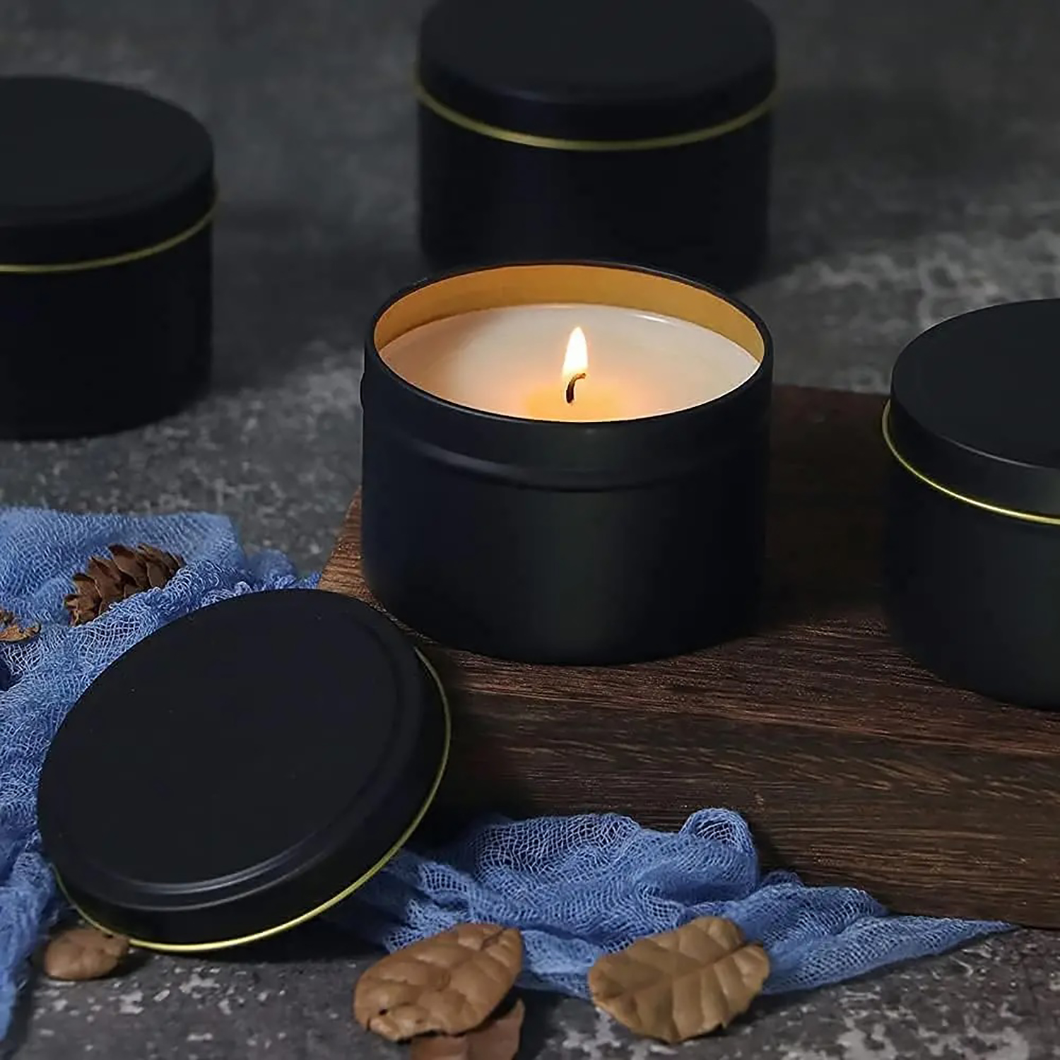 4oz/ 8oz Candle tins with lids - Candle Supplies Jars บทวิจารณ์และราคา