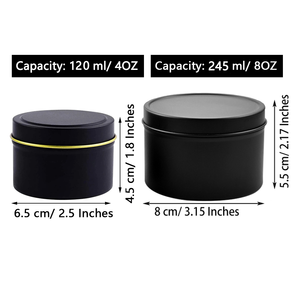 4oz/ 8oz Candle tins with lids - Candle Supplies Jars บทวิจารณ์และราคา