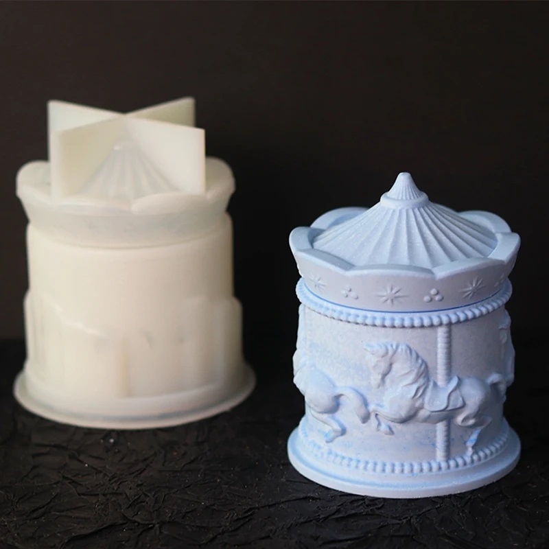 Funny Carousel Storage Box Sil - Candle Supplies Jars บทวิจารณ์และราคา