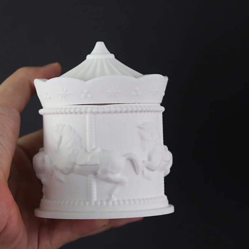 Funny Carousel Storage Box Sil - Candle Supplies Jars บทวิจารณ์และราคา