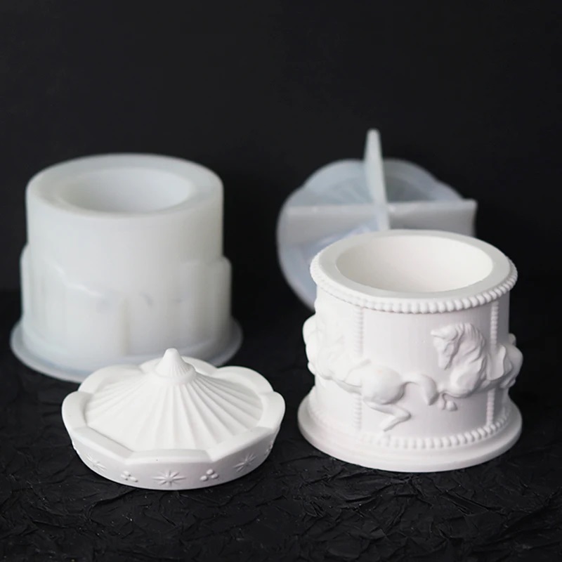 Funny Carousel Storage Box Sil - Candle Supplies Jars บทวิจารณ์และราคา