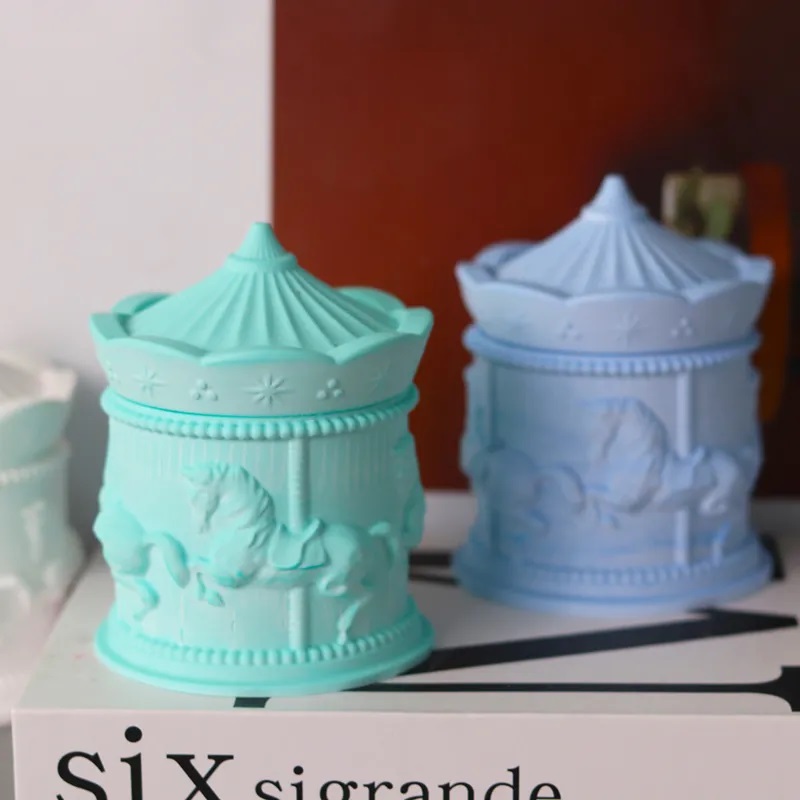 Funny Carousel Storage Box Sil - Candle Supplies Jars บทวิจารณ์และราคา