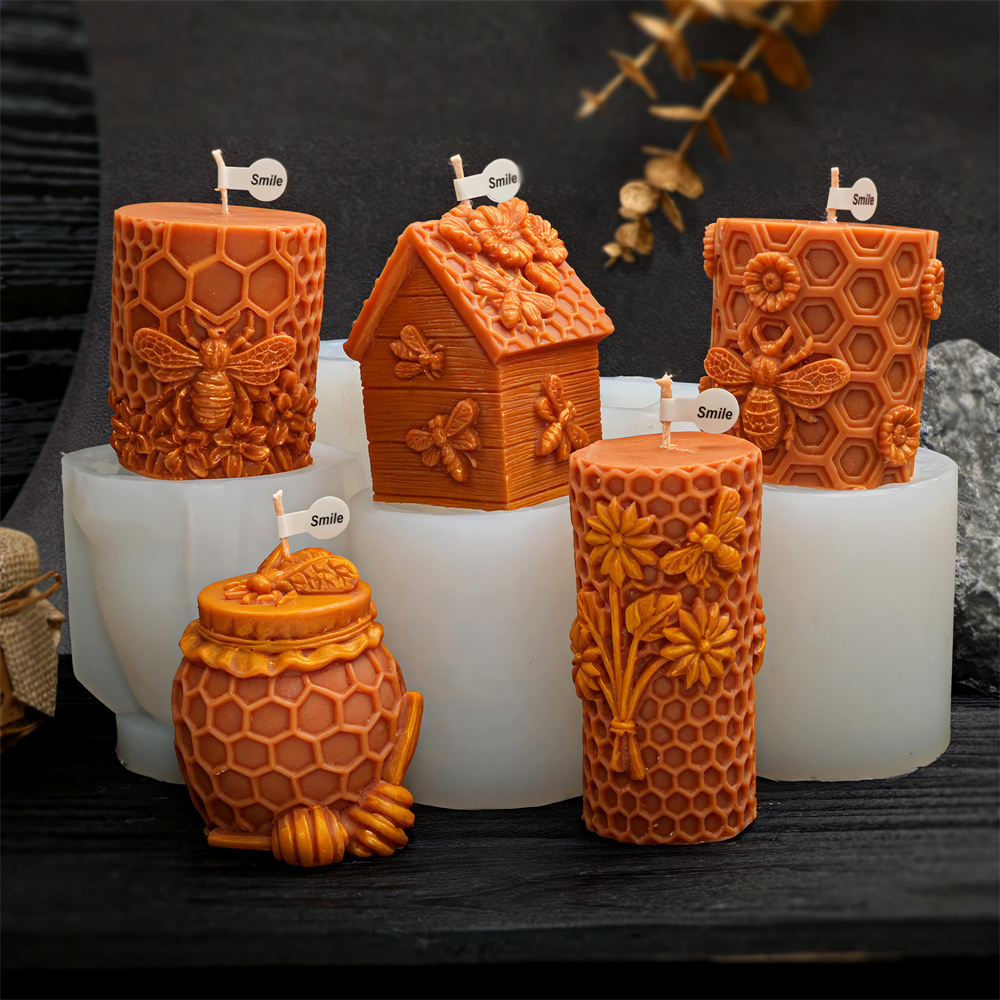 Honeycomb Pillar Candle Mold B - Candle Supplies Jars บทวิจารณ์และราคา