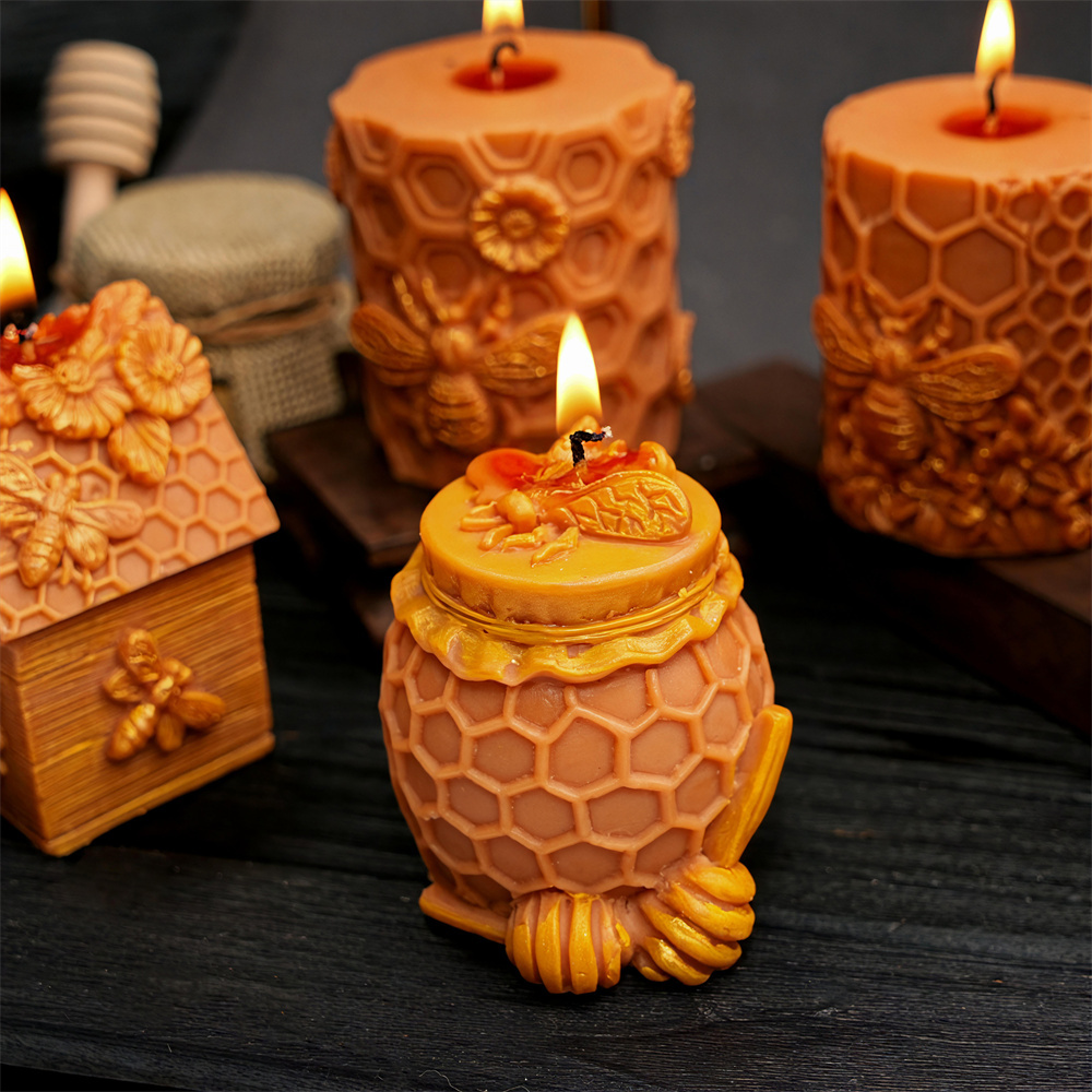 Honeycomb Pillar Candle Mold B - Candle Supplies Jars บทวิจารณ์และราคา