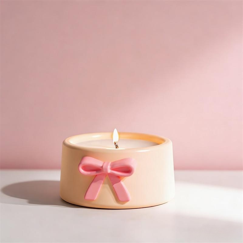 Mini Bowknot Round Plaster Gyp - Candle Supplies Jars บทวิจารณ์และราคา