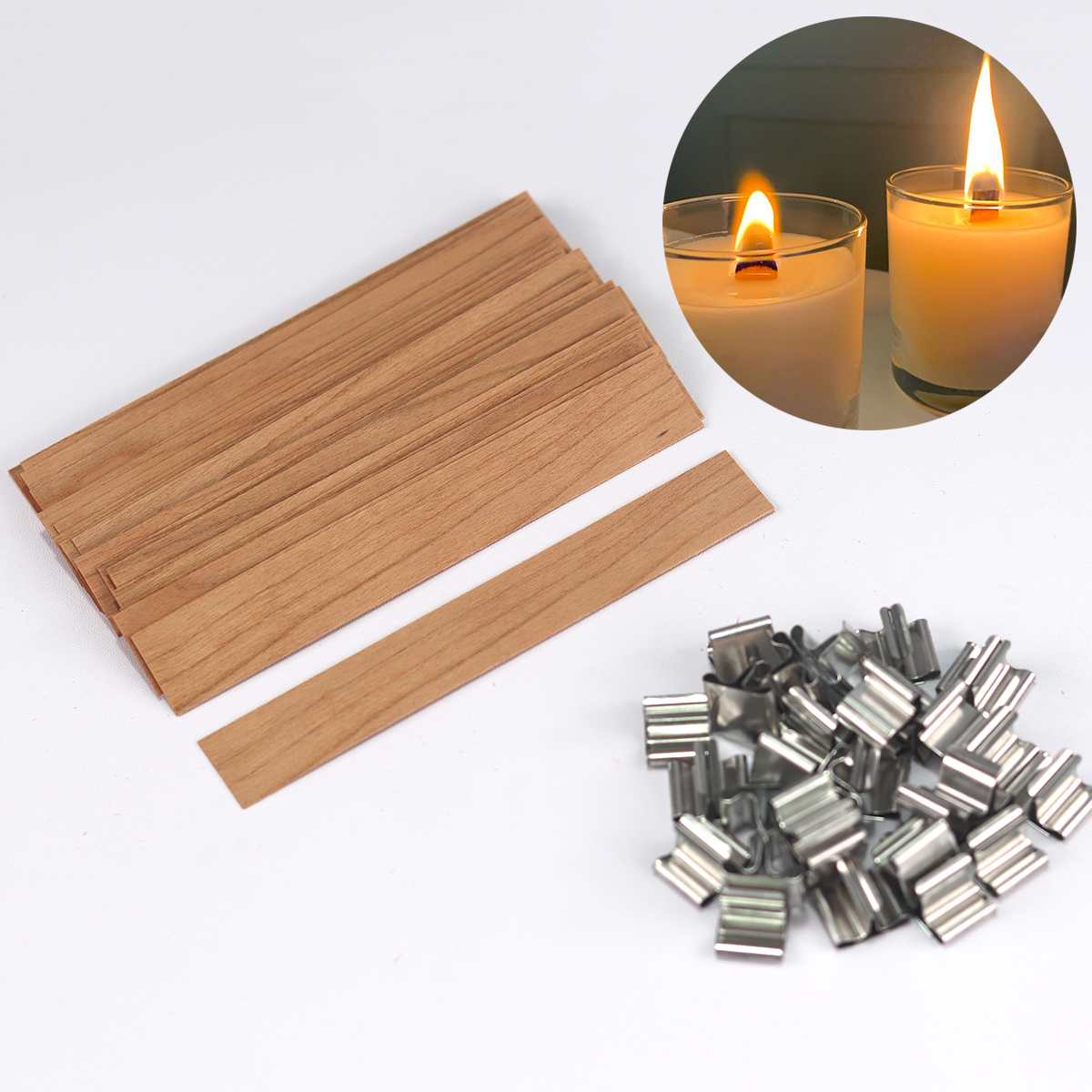 30Pcs Wooden Candle Wicks Set  - Candle Supplies Jars บทวิจารณ์และราคา