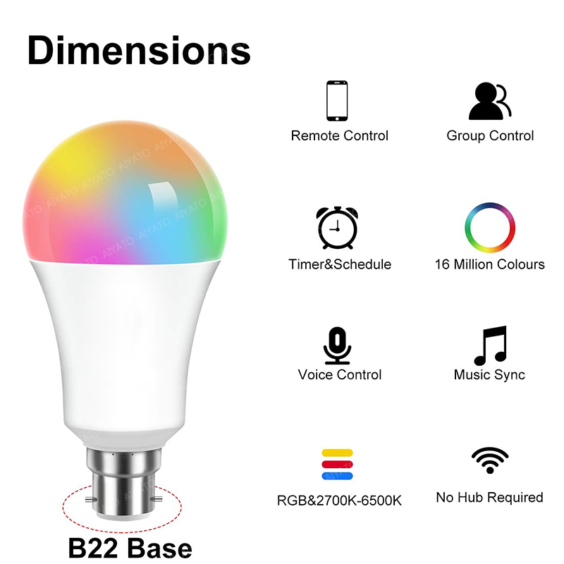 B22 Base UK TUYA Wifi Smart Bu - Candle Making Supplies Uk บทวิจารณ์และราคา